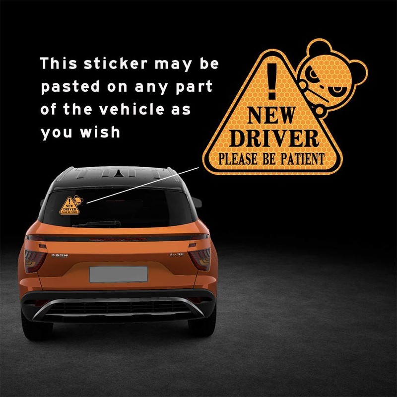 biinfu New Driver Sticker for Car, Funny Vehicle Sign Sticker