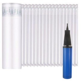 FVIEXE 15.75 Inch x 164 Feet Bubble Cushioning Wrap Roll, Large Bubble Air Bubbles for Packaging Moving Shipping Delivering with Free Pump, Inflatable Air Column Bubble Bag Wine Bottle Protector