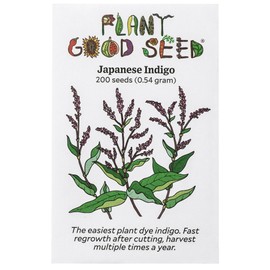 Plant Good Seed Japanese Indigo Seeds for Planting: Grow for Plant Dye, Makes Green Blue Colors - 200 Seed Packet