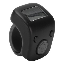 Electronic Counter Plastic Counting Tool Digital Beads Counter Manual Ring for Buddhist Meditation Muslim Prayer(Black)