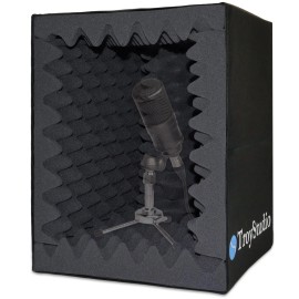 TroyStudio Portable Vocal Booth, Large Foldable Microphone Isolation Shield, ...