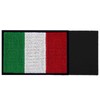 EmbTao Italy Flag Embroidered Patch Italian Fastener Hook & Loop