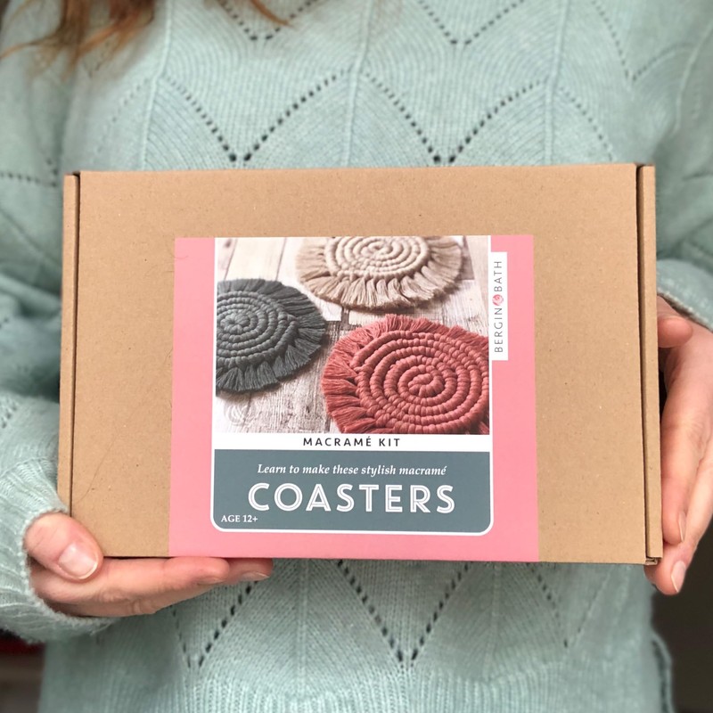 Bergin & Bath Macramé Craft Kit Coasters. Learn to make