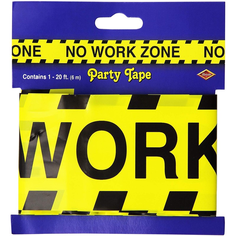 No Work Zone Party Tape Party Accessory (1 count) (1/Pkg)
