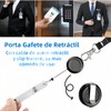 SUFFIC 3 Pcs Porta Gafete con cordón Y Carrete Retráctil,Portatarjetas