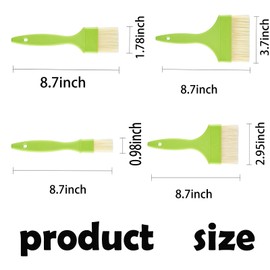 4PSC Grease Brush Set- Pastry Brushes For Baking,Grease Brushes, Grilling and cooking， Food Brush For Baking/Spreading Marinades/Butter/Sauces/Eggs/Kitchen