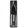 4 piece manicure and pedicure set in beautiful black leather