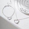 Zuvexe 925 Silver Plated Heart Jewelry Set Heart Stud Earrings