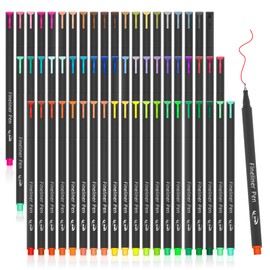 Tebik 65 Pack Planner Colored Pens, 60 Assorted Colors Drawing Pens with 5 Different Stencils, Perfect for Dotted Journal Planner Writing Note Calendar Coloring Office School Supplies