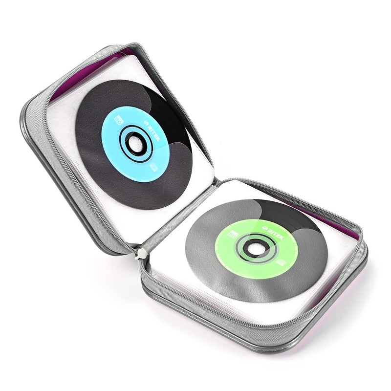 UENTIP DVD Case,48 Capacity CD Case Portable DVD Hard Plastic