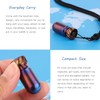 Small Titanium Pill Box Keychain Waterproof Portable Pill Box for