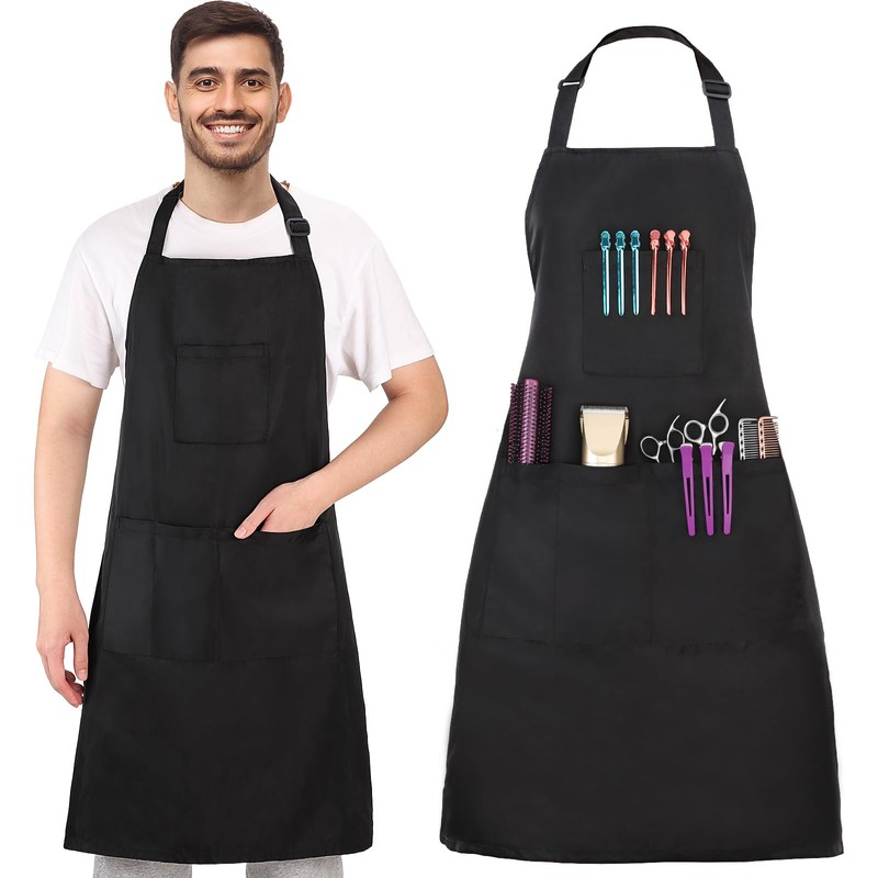 Noverlife Hair Stylist Apron with 4 Pockets, Hair Resistant 34