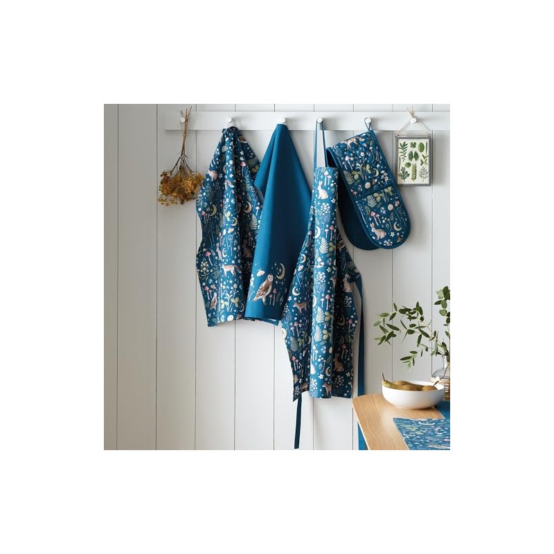 Catherine Lansfield Enchanted Twilight Animals Cotton 50x70cm Kitchen Tea Towel