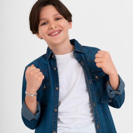 FANCIBAND Gift for My Son Men's 316L Stainless Steel Bracelet with Clasp, Cuban Bracelets for Men, Chain 8 mm Wide, Bracelet Gift for Son, Birthday, Christmas, Stainless Steel, without stone