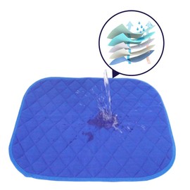 KMINA - Incontinence Pad Washable Wheelchair 5 Layers (x1 Piece, 40 x 50 cm), Reusable Chair Pad for Incontinence, Wheelchair Pad Incontinence Blue - Made in Europe