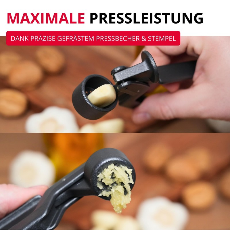 Westmark Novapress Black Edition Garlic Press - Ergonomic Premium Garlic
