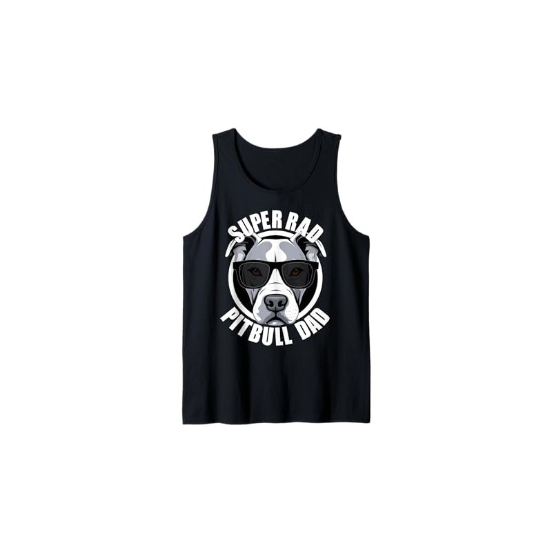 Mens Pitbull Dad Funny Father’s Day Dog Dad Men’s Tank