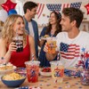 100 Sets 4th of July Party Cups with Lids and