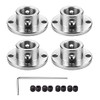 4Pcs 14mm Flange Coupling Connector, Rigid Guide Model Coupler Accessory,