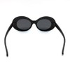 Grunge Round Sunglasses, Oval Large, Big Frame, Black