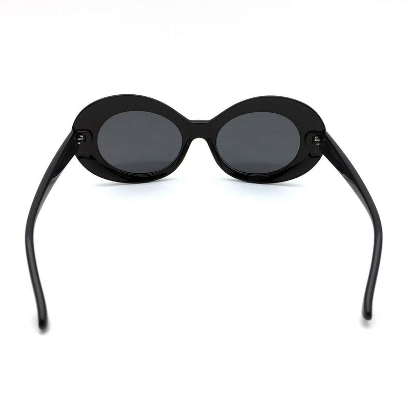 Grunge Round Sunglasses, Oval Large, Big Frame, Black