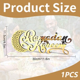 Ramadan Tischdeko – Ausdrucksvolle, Akryl Mond Dekoration für den Heiligen Monat, Größe 30 * 11.5cm