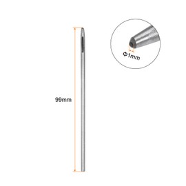 sourcing map Hollow Punch for Leather 1mm Round Hole Punch Tool for Belt Puncher Carbon Steel Single Punch for Watch Belts Cut Leather Craft Rubber Paper Fabric Plastic Soft Material