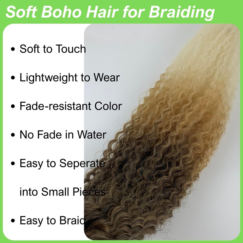 Marrone Bionda Treccia Capelli Pre Stretched Knotless Boho Treccia Capelli