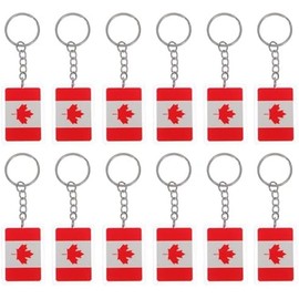 Baluue 12piezas Llavero Canadiense Bandera de Canada Llavero de Maple Leaf para Decoracion de Bolso y Recuerdo de Fiesta Canadiense