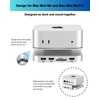GEWOKLIY Mac Mini M4 Hub, Aluminum Mac Mini Dock and