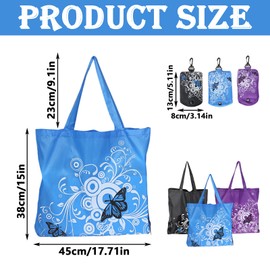 KxrTpx 3 PCS Reusable Shopping Bags, Foldable Shopping Bag, 45 * 35 * 7cm Shopping Bags for Women，Comfortable to Touch, Good Waterproof, Wear-resistant for Daily Storage,shopping (3 Colour