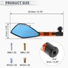 RATCHROLL 1 Set Universal Motorcycle Rear View Mirrors Adjustable Bar