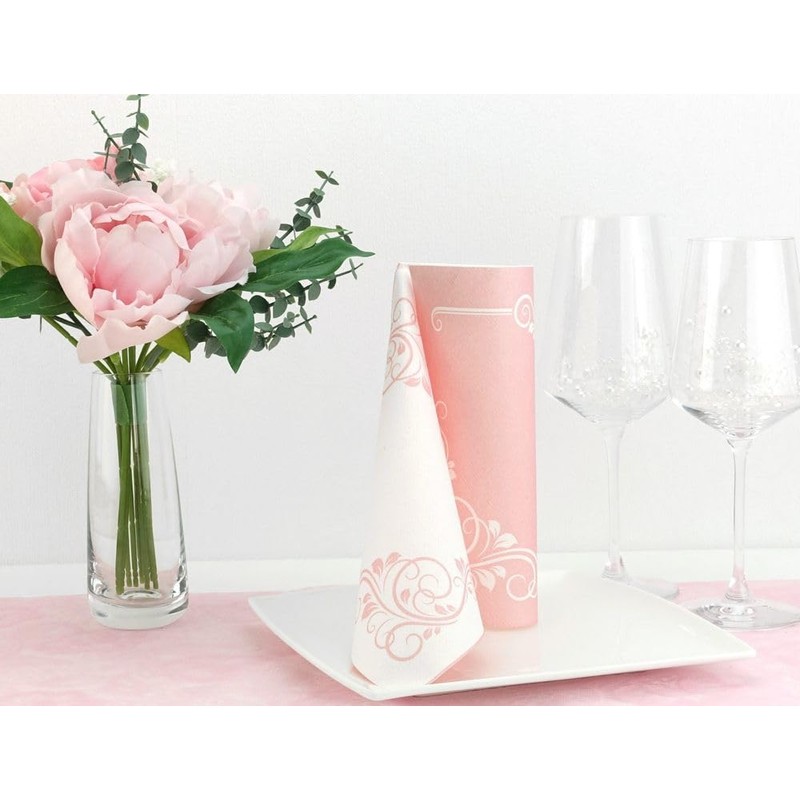 50 Napkins Ornaments 40 x 40 cm Fabric-Like Airlaid Bellissima