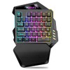 Vbestlife Teclado para Juegos con una Mano, Teclado Inalámbrico RGB,