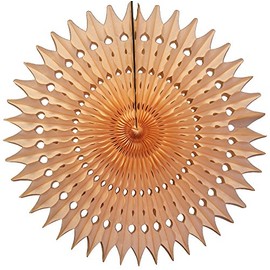 3-Pack 21 Inch Large Tissue Paper Fan (Peach)