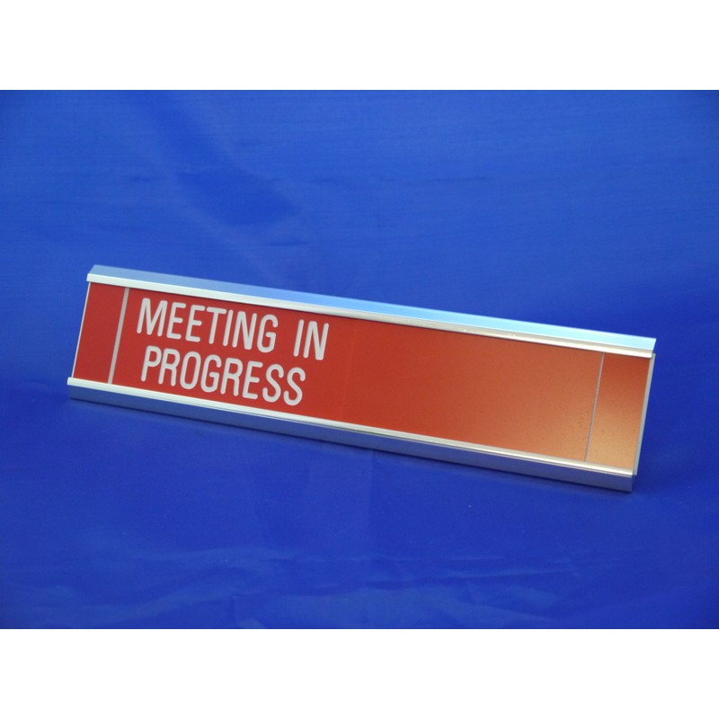 Sliding Signs - Entry Control - Meeting in Progress (Or
