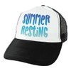 Beach Theme Hat Summer Vibes Summer Resting Trucker Hat Black