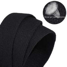 Coubeau Children's Belt Boys - Pack of 2 School Uniform Cotton Belt Adjustable Buckle Belt for Children 3-15 Years, Black + Black