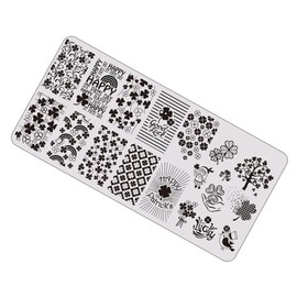 Mikinona Saint Patrick's Day Nail Art Stencils Durable Nail Decoration Templates Creative Manicure Tools for Unique Designs Reusable Stamping Plates