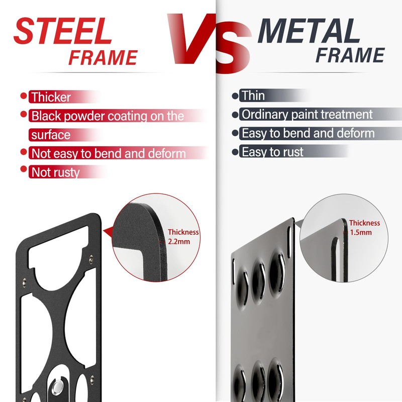 No Drill Front License Plate Bracket Mount Kit Compatible with