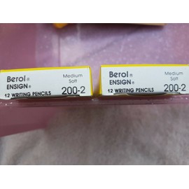 Berol 24 New Berol Ensign Writing Pencils #2 Erasable Medium Soft Made in USA Vintage