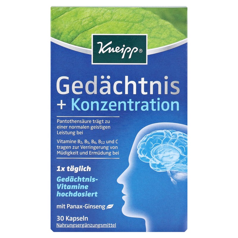 Kneipp Memory Concentration Capsules 30 cap