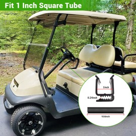 5MM Thick Club Windshield for 2004-UP Club Car Precedent Golf Cart, Foldable| Clear| Impact Resistant Club Car Golf Cart Windshield Fit 1 Inch Square Strut Window Frame (Tinted)