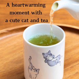 Manekineko-Ai Japanese green tea cup Cat Yunomi Made in Japan