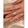 PAFIDDY 5CT Stunning Oval Cut Engagement Ring for Women,Simulated Diamond
