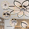 Modern 35" Ceiling Fan with Lights & Remote Control, Low
