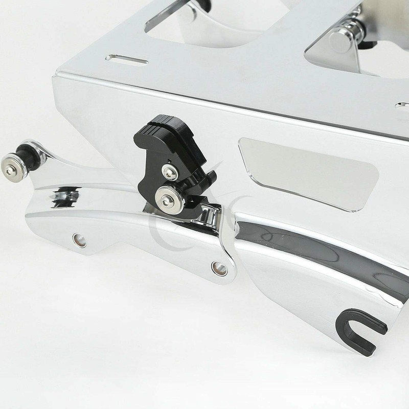 TCMT Chrome Solo Rack w/Docking Hardware Kit Fit For Harley