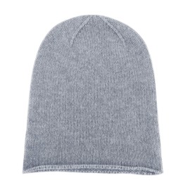 Shorts of Hawick Men's 100% Cashmere Beanie Hat - Light Gray - Made in Scotland by Love Cashmere