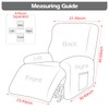 Leorate Reclining Chair Covers Stretch Armchair Covers with Pocket Decoration