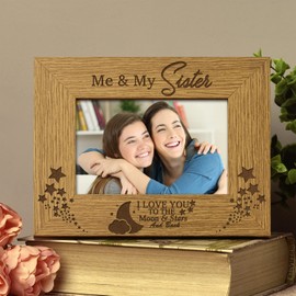 Me and My Big Sister Love You To The Moon Photo Frame Gift (4 x 6 Inch)